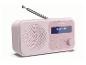 Rosa tragbares Radio mit Bluetooth-Funktion und ausziehbarer Antenne