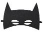 Schwarze Fledermaus-Filzmaske mit Gummiband.