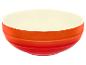 Orange-rote Keramikschale mit cremefarbenem Inneren