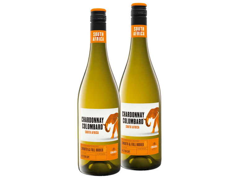 2er Weinpaket CIMAROSA Chardonnay Colombard Südafrika trocken, Weißwein