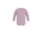 Langärmeliger Baby-Body in Mauve, Rückansicht.