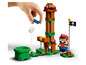 LEGO Super Mario Figuren, ein Bowser-Turm und ein Fragezeichen-Block.