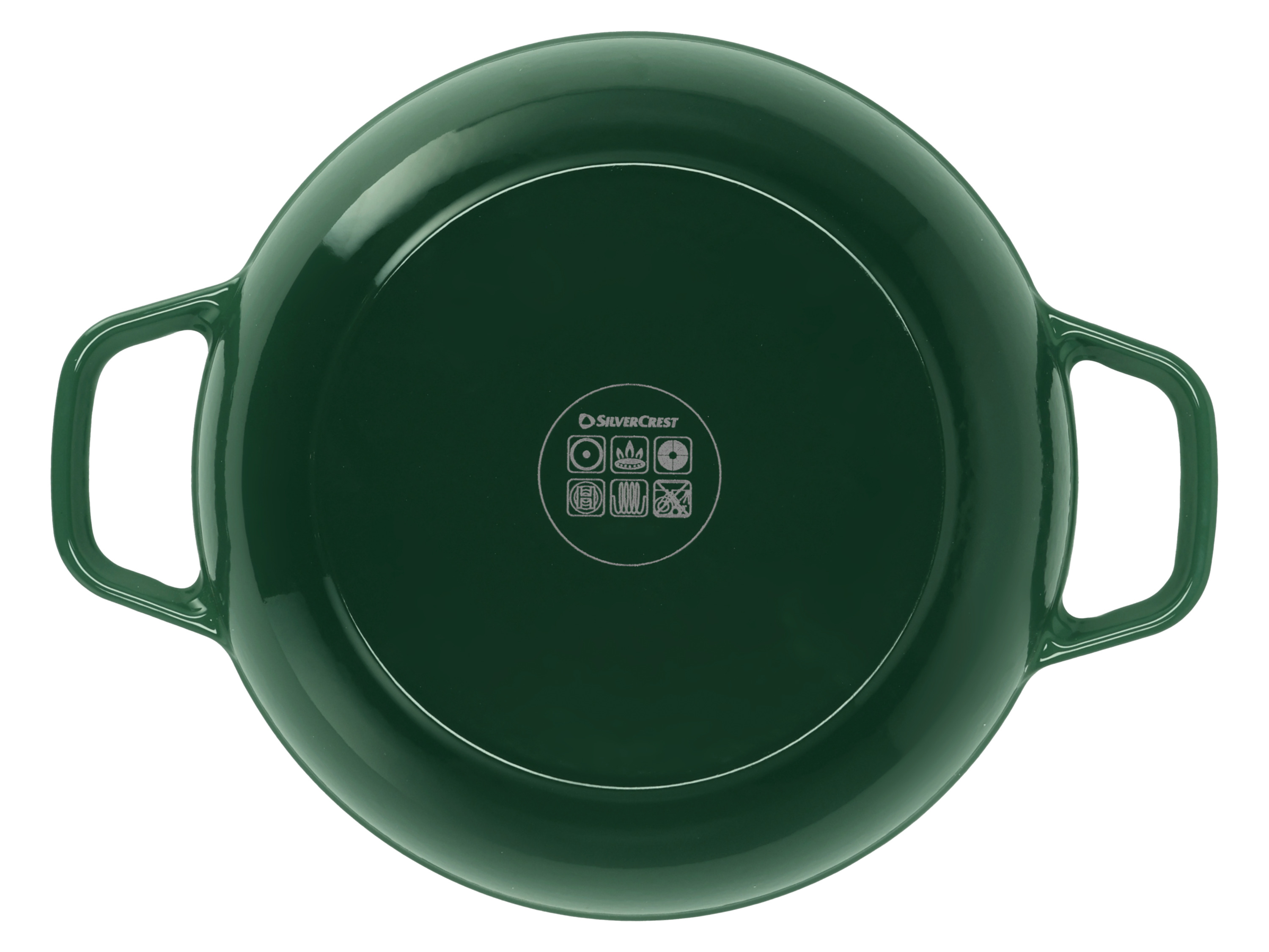 SILVERCREST® Premium-Gusseisenservierpfanne, Ø 25 cm (Grün) – Bild 2 von 4