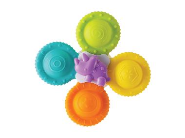 INFANTINO Silikon Pop Up Spinner Badspielzeug, mit Saugnapf