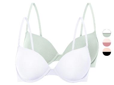 esmara® Damen Bügel-BHs, 2 Stück, mit gepaddeten Cups