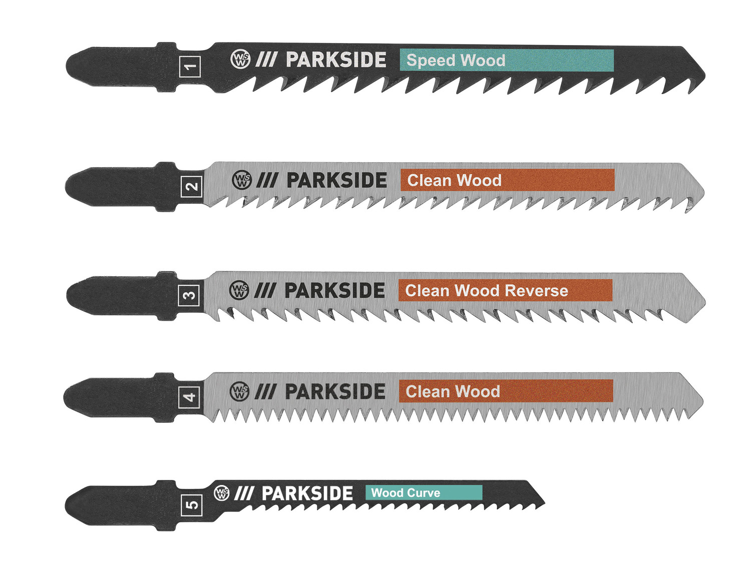 PARKSIDE® Stichsägeblätter-Set »PSTZ 3 A1«, 5-teilig