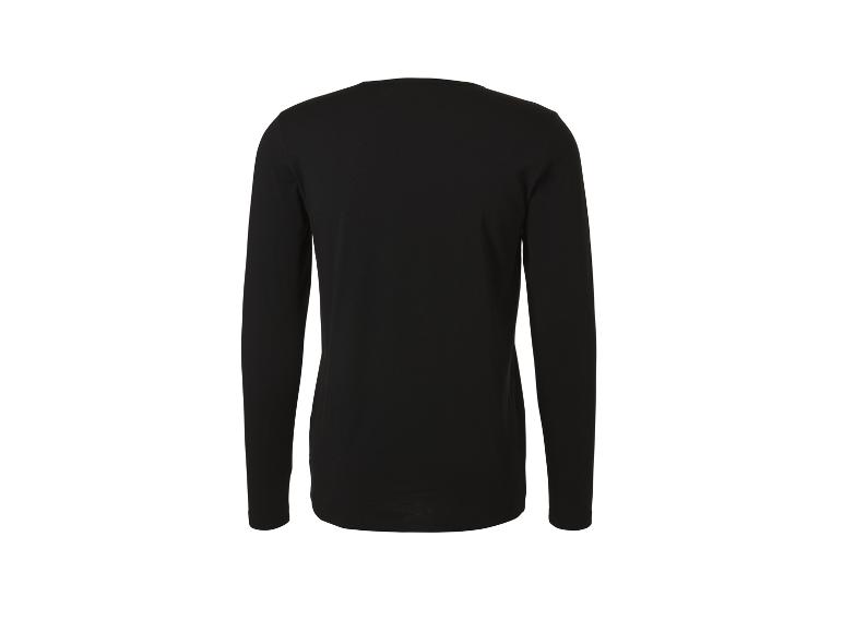 Schwarzes Langarmshirt für Damen, Rückansicht