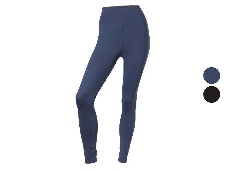 Dunkelblaue High-Waist-Sportleggings und schwarze Sportleggings