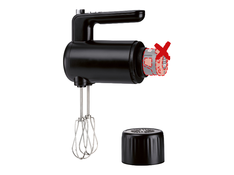 SILVERCREST® KITCHEN TOOLS 12V Akku-Handmixer mit 2 Rührbesen und Deckel