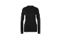 Schwarzes Langarm-Sportshirt für Damen