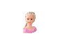 BAYER DESIGN Charlene Super Model Schmink- und Frisierkopf mit blonden Haaren und pinkem Oberteil.