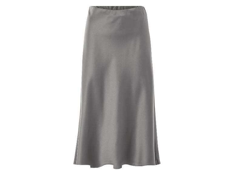 Ein grauer Satinrock.