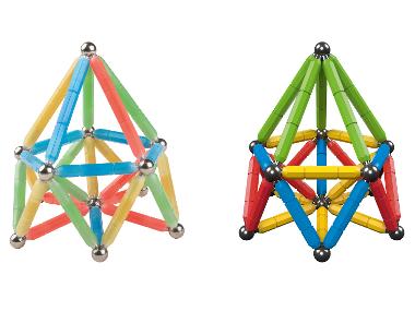 lupilu® Magnetbausatz Leuchtend, 56-teilig / Magnetbausatz Bunt, 60-teilig