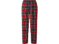 Rot-grün-blaue karierte Pyjamahose mit Kordelzug.