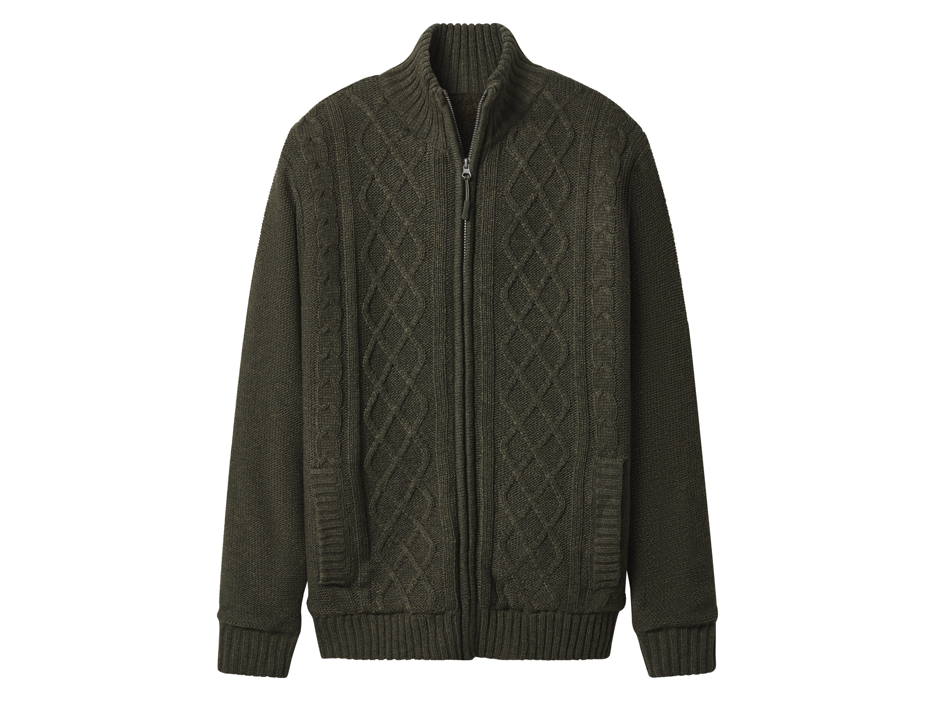 Esmara Men Chunky Knit Cardigan Olive 2