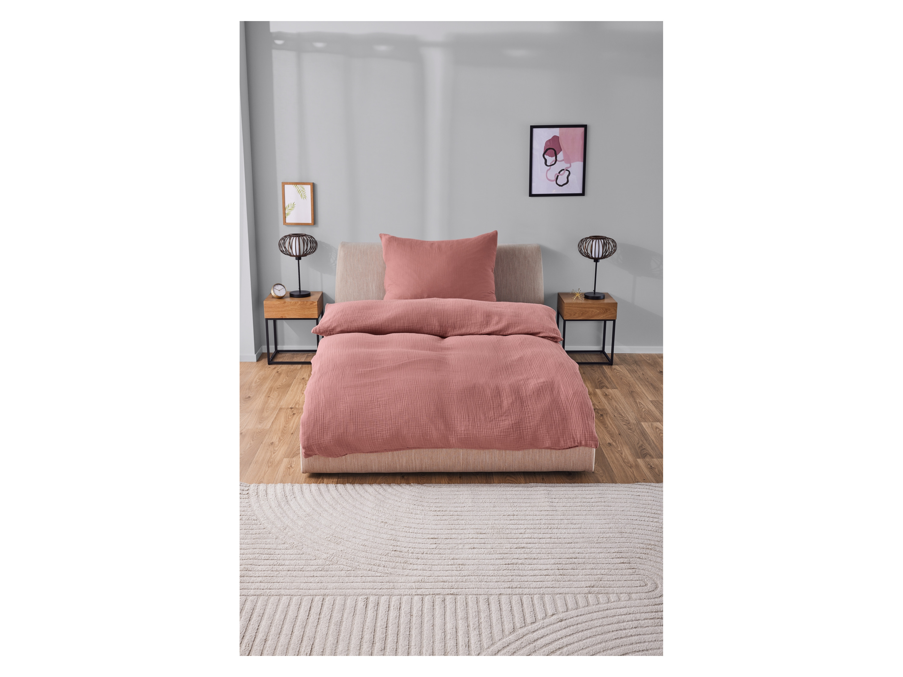 LIVARNO HOME Musselin-Bettwäsche, 135 x 200 cm (Rosa) – Bild 2 von 4