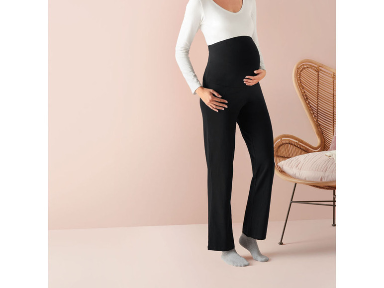 Gehe zu Vollbildansicht: esmara® Damen Umstands-Relaxhose mit elastischem Bauchband - Bild 3
