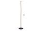 Schwarze LED-Stehlampe, 124 cm hoch mit einem 20 cm Sockel.