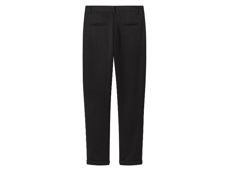 Schwarze Damenhose mit umgeschlagenen Säumen, Rückansicht