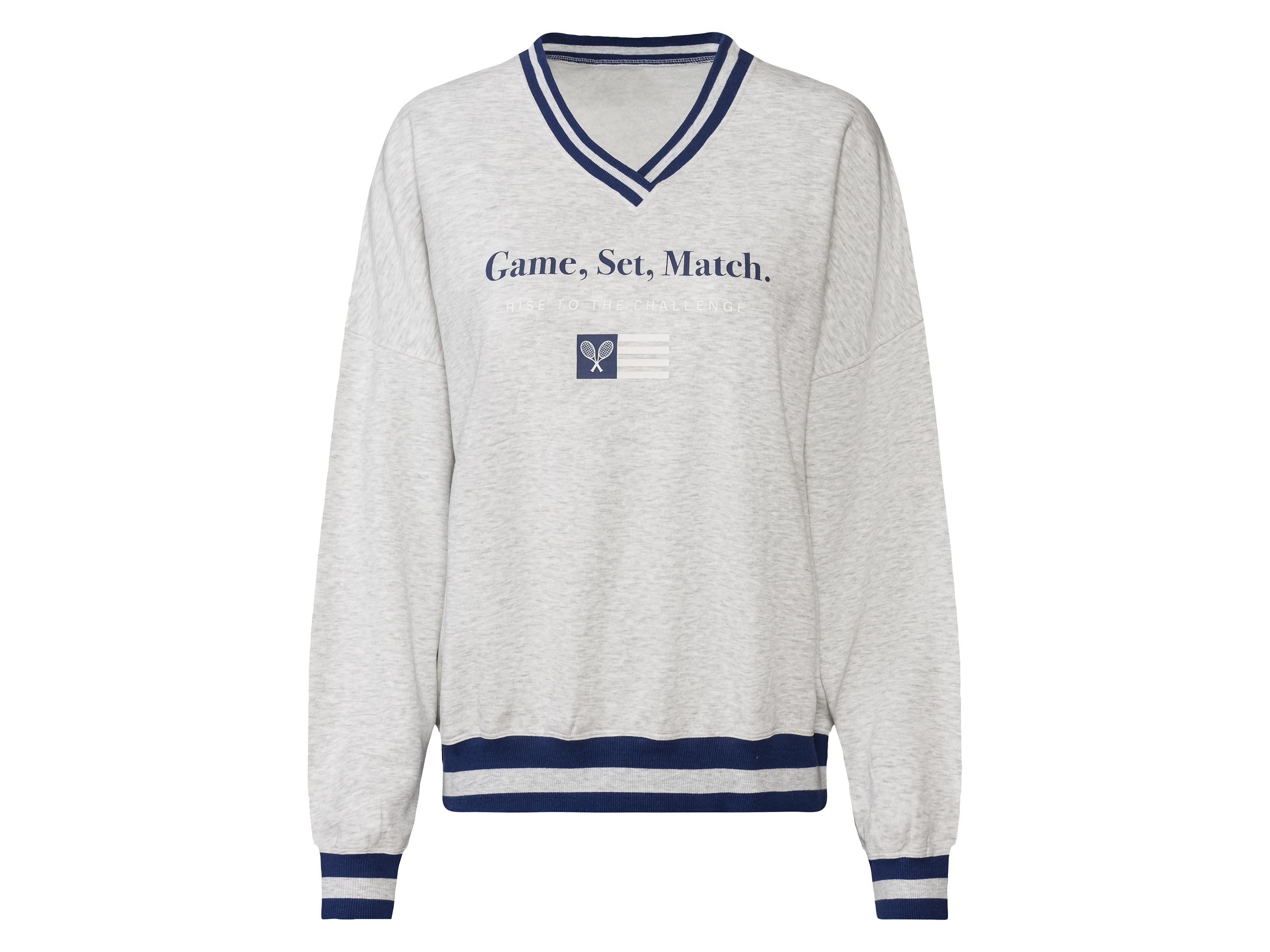 esmara® Damen Sweatpullover Oversized (Grau, L(44/46)) | 04058143096035