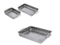 SILVERCREST® Edelstahl-Bratformen, eine mit Rost und zwei ohne.