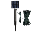 Solar-Lichterkette mit Solarpanel und Erdspieß.