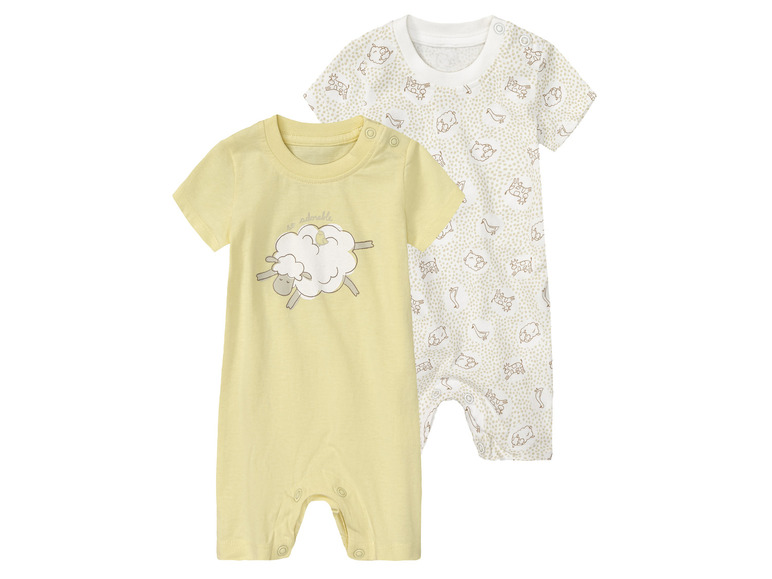 Gehe zu Vollbildansicht: lupilu® Baby Pyjama, 2 Stück, aus reiner Bio-Baumwolle - Bild 9
