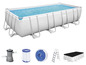 Bestway Power Steel Schwimmbecken mit Filterpumpe, Leiter und Abdeckung