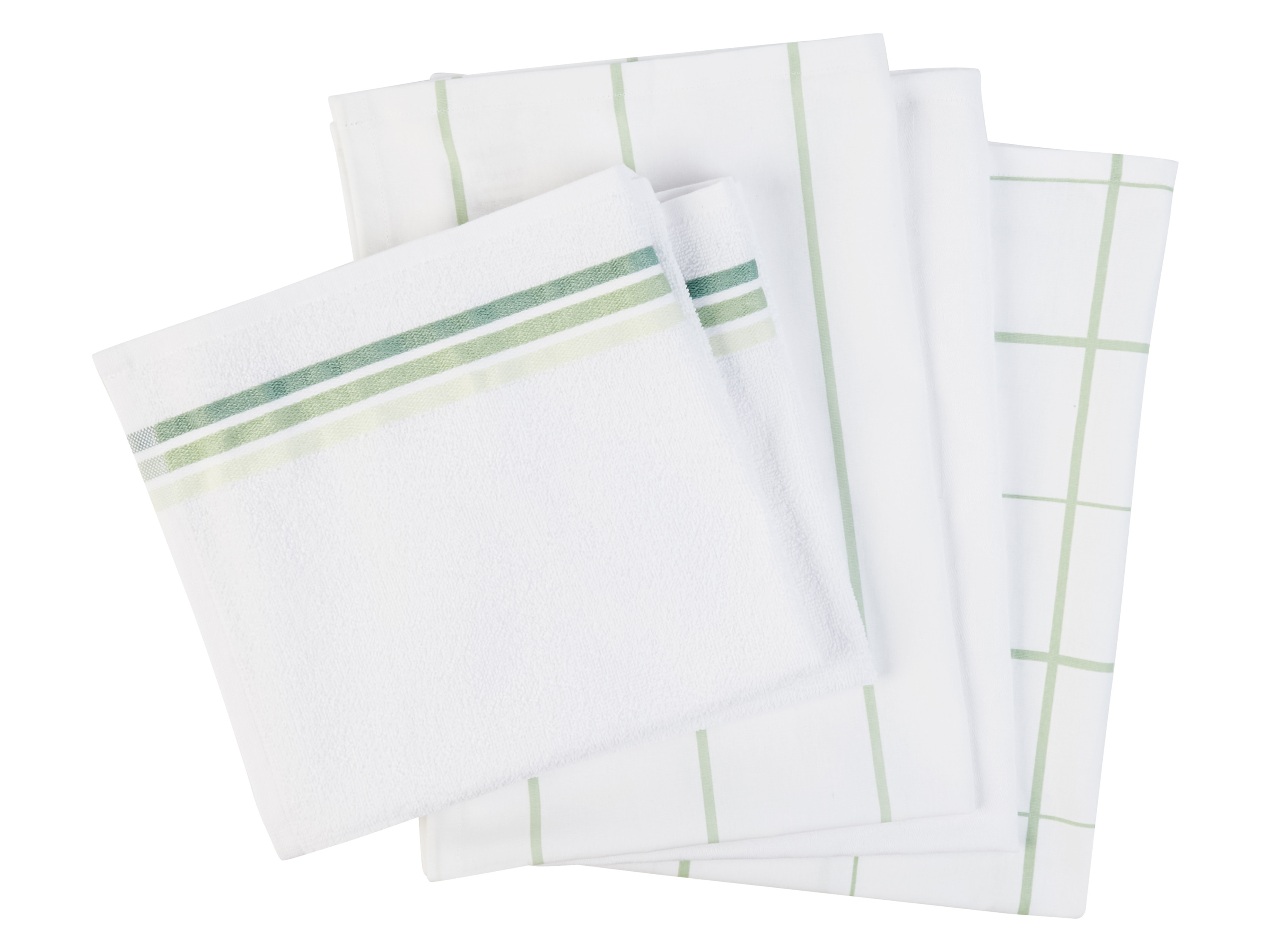 LIVARNO home Geschirr- und Handtuchset, 5Stück (Grün) | 04052916213513