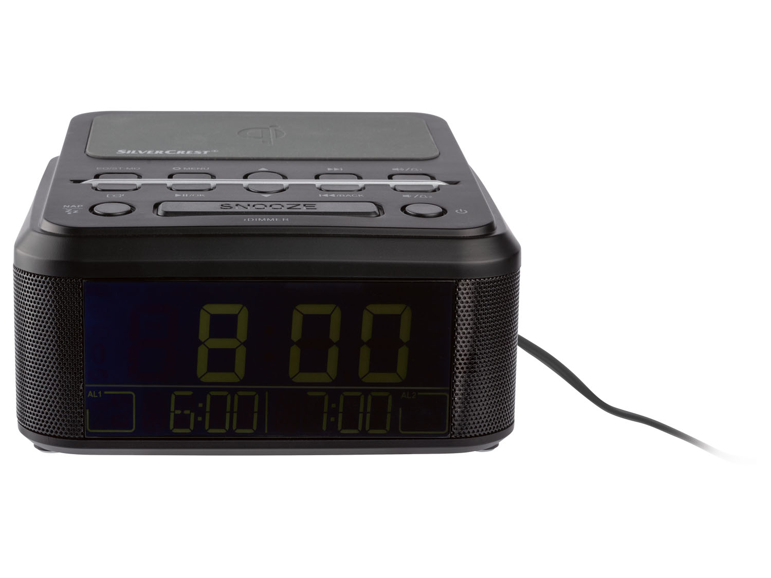 Thumbnail - SILVERCREST® Uhrenradio mit Qi Ladung 2x4W USB (Schwarz)