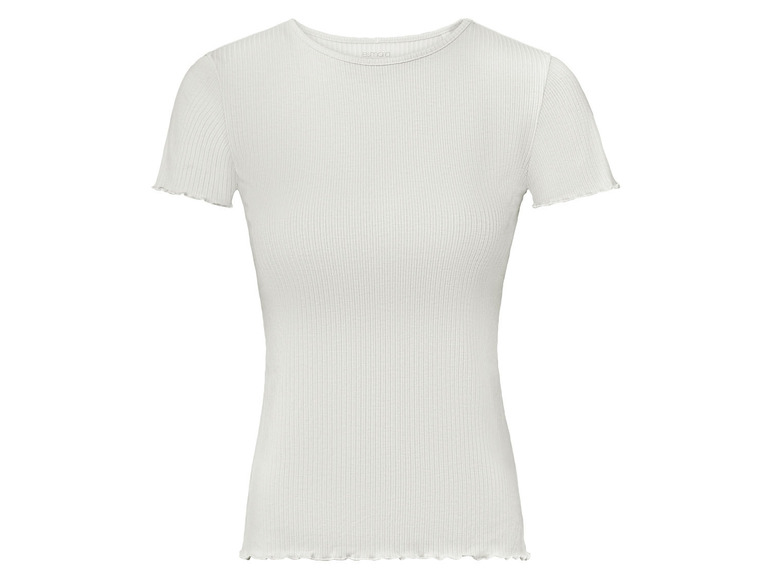 Gehe zu Vollbildansicht: esmara® Damen T-Shirt, 2 Stück, in Ripp-Qualität mit Rundhalsausschnitt - Bild 3