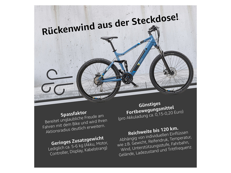 Gehe zu Vollbildansicht: TELEFUNKEN E-Bike Mountainbike »Aufsteiger M935«, MTB, 27,5 Zoll - Bild 16