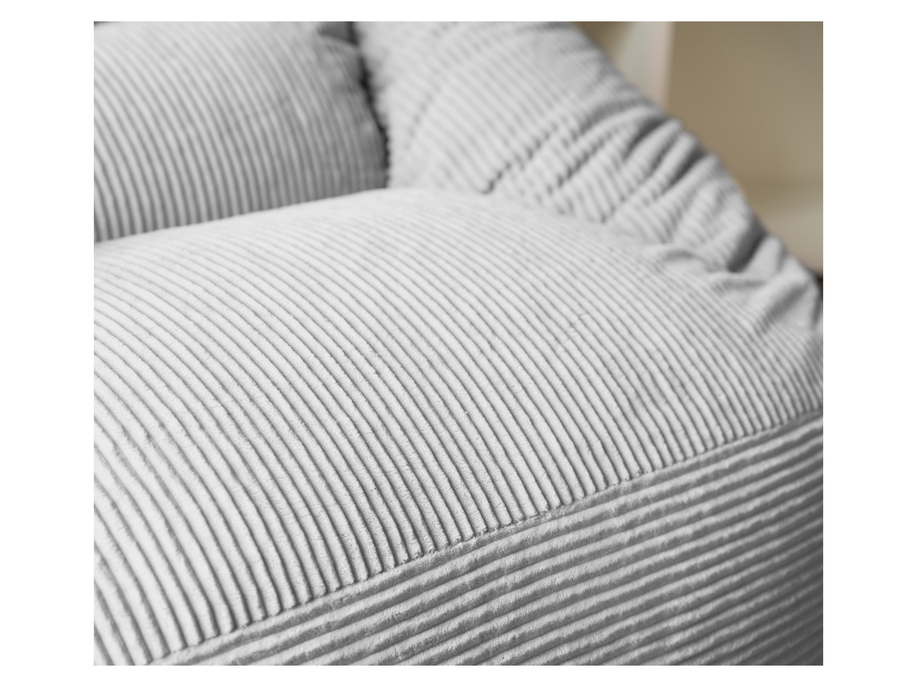 Thumbnail - HOME DELUXE Sitzsack COZY inkl. Hocker (Hellgrau)