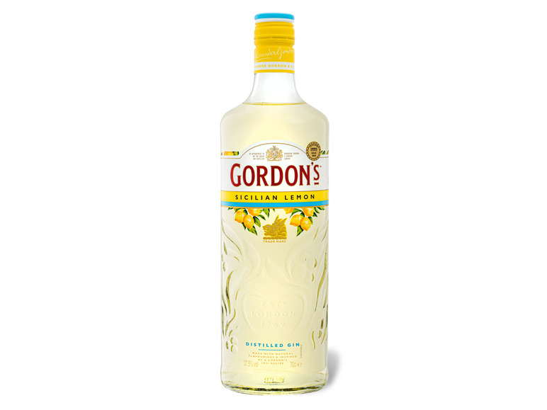 Gehe zu Vollbildansicht: GORDON'S Sicilian Lemon Distilled Gin 37,5% Vol - Bild 1