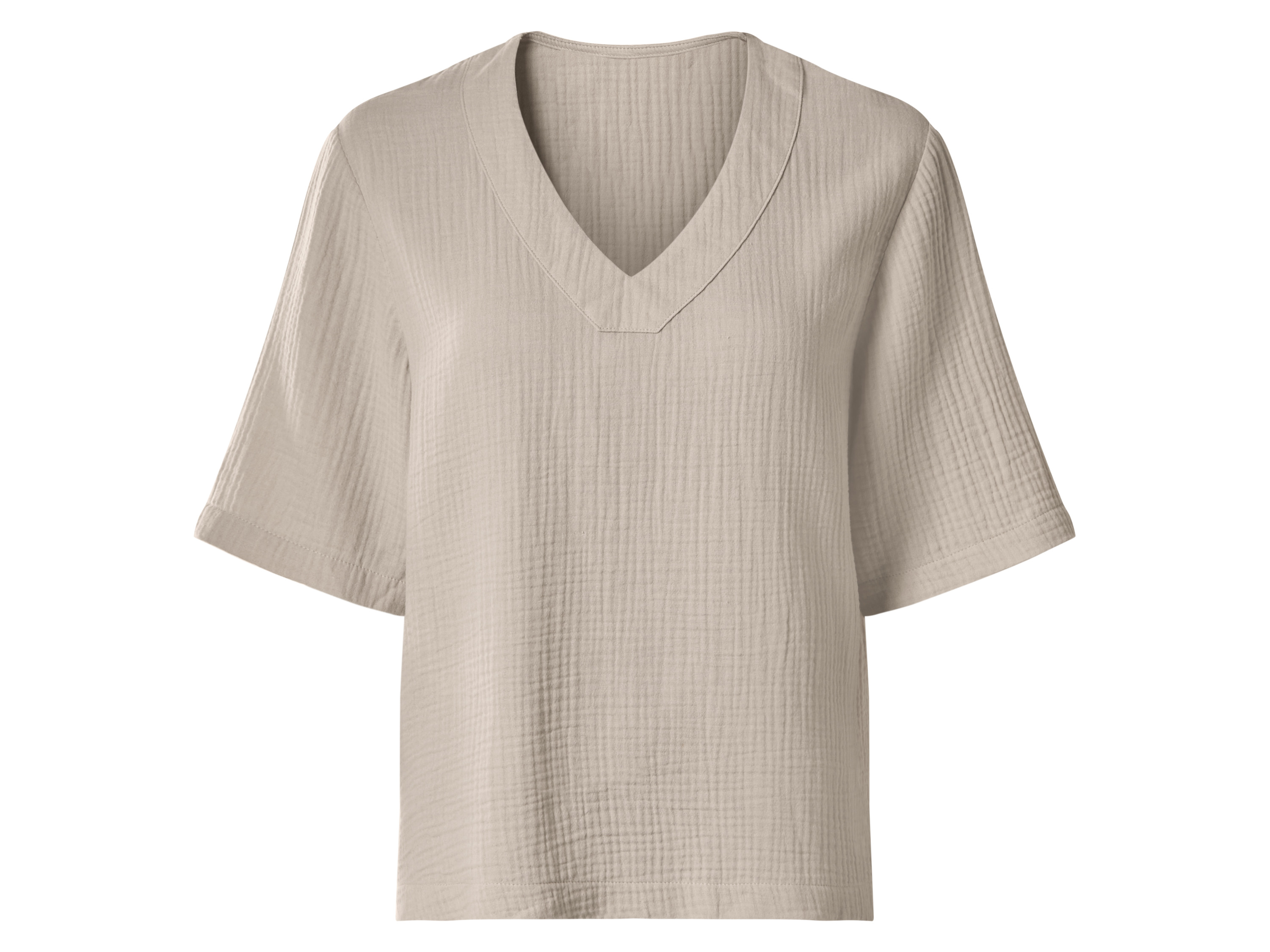 ESMARA® Damen Musselin-Bluse (Beige, XS)