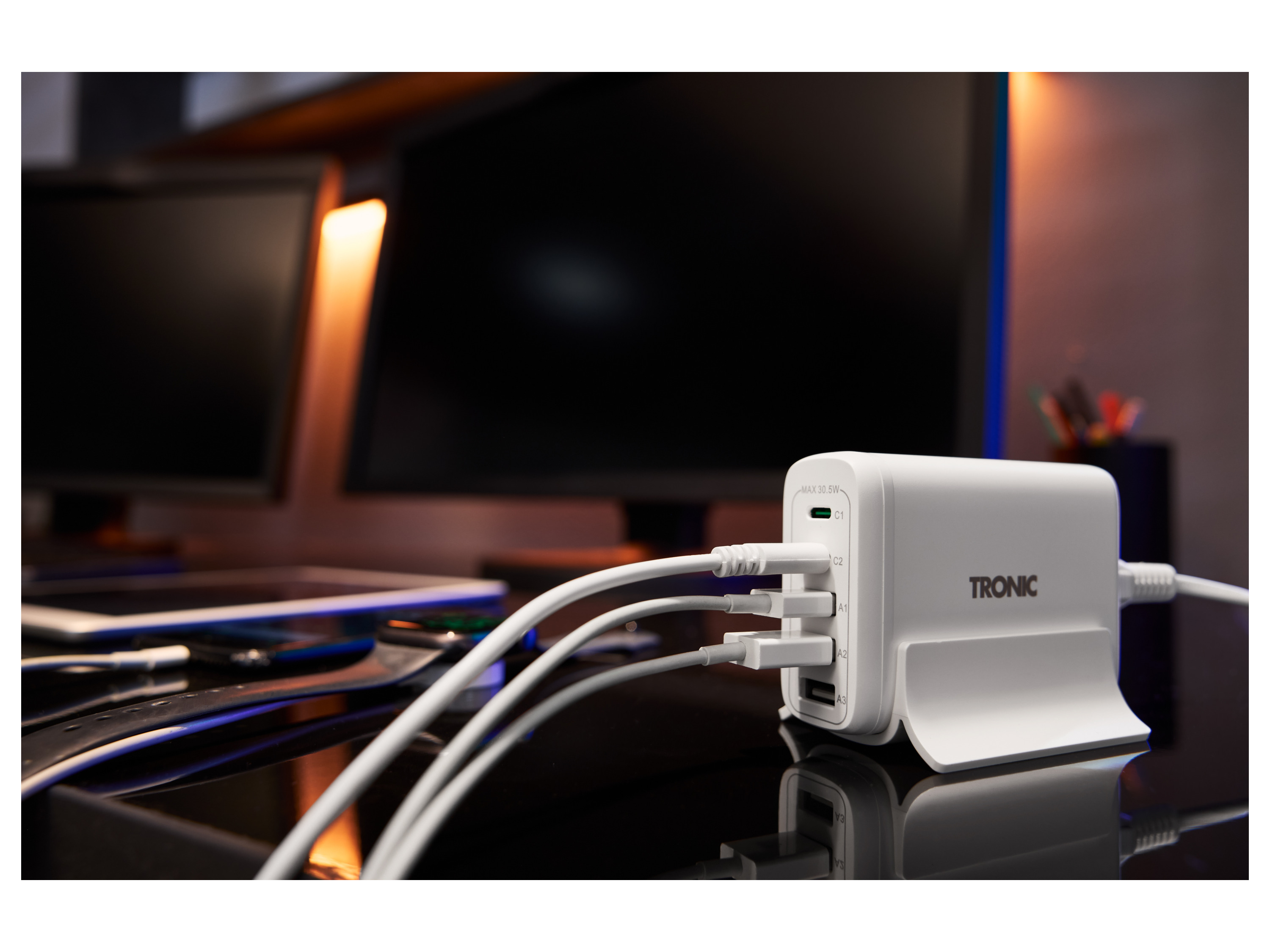 Thumbnail - TRONIC® USB-Ladestation »TUCSAC A1« (Weiß)