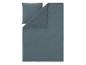 Graues Bettwäsche-Set mit Kissenbezug und Bettbezug.