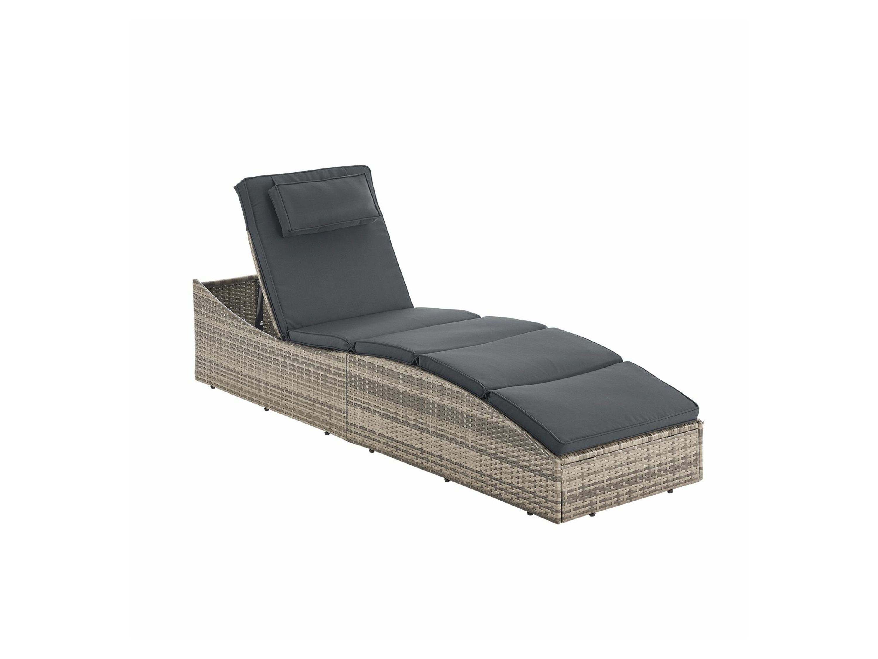 Thumbnail - Juskys Faltbare Sonnenliege Lamia (grau-meliert)