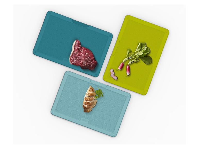 Joseph Joseph Schneidebretter: Fleisch, Hähnchen und Gemüse.