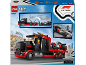 LEGO City Rennwagen-Transporter mit Formel-1-Rennwagen und Fahrerfiguren.