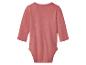 Einfarbiger rosa Langarm-Babybody.