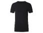 Schwarzes Herren-T-Shirt mit kurzen Ärmeln und Rundhalsausschnitt
