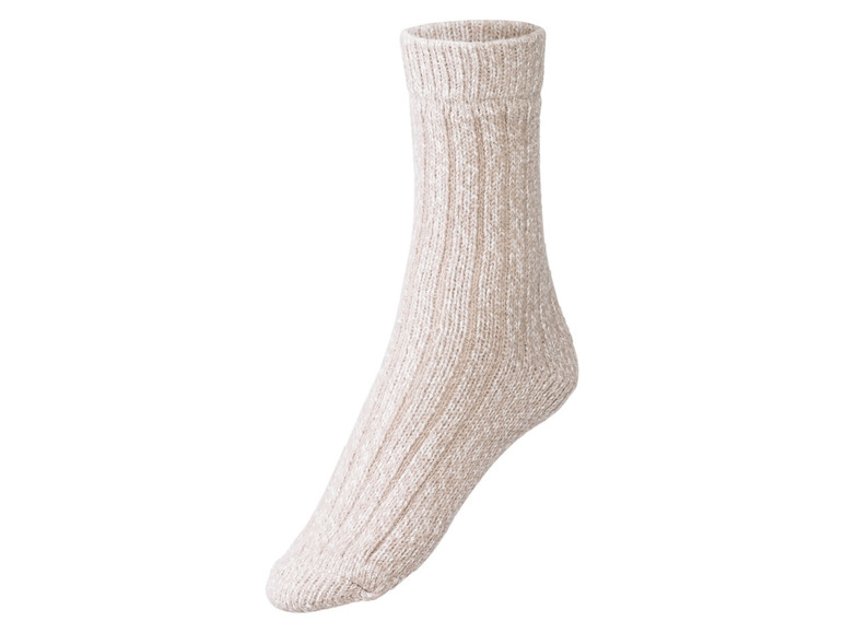 Beige Wollsocke