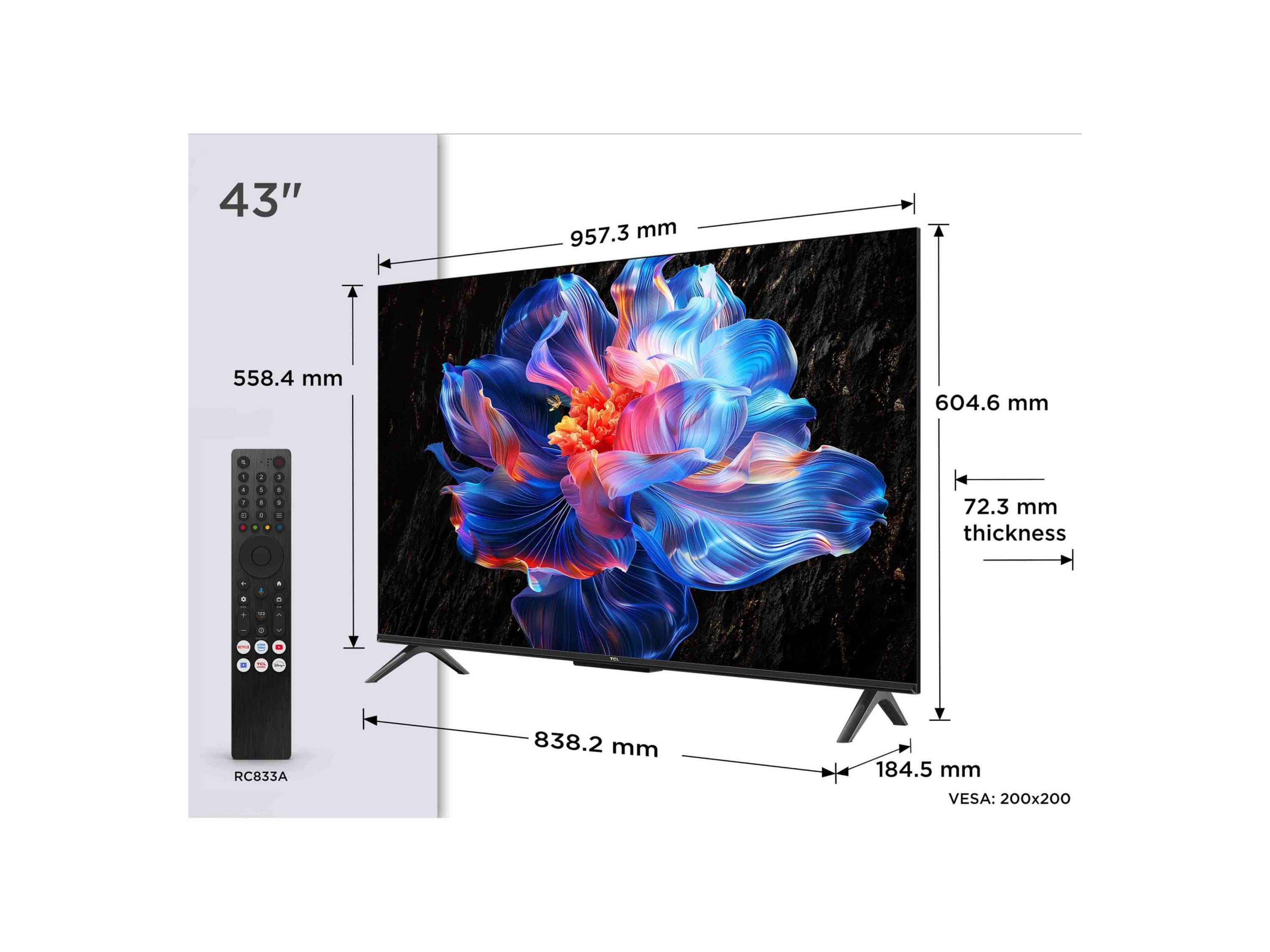 Thumbnail - TCL 43 Zoll UHD 43P61K TV