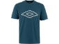 Dunkelblaues Herren-T-Shirt mit weißem Rautenlogo