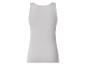 Graues ärmelloses Damen-Top, Rückansicht