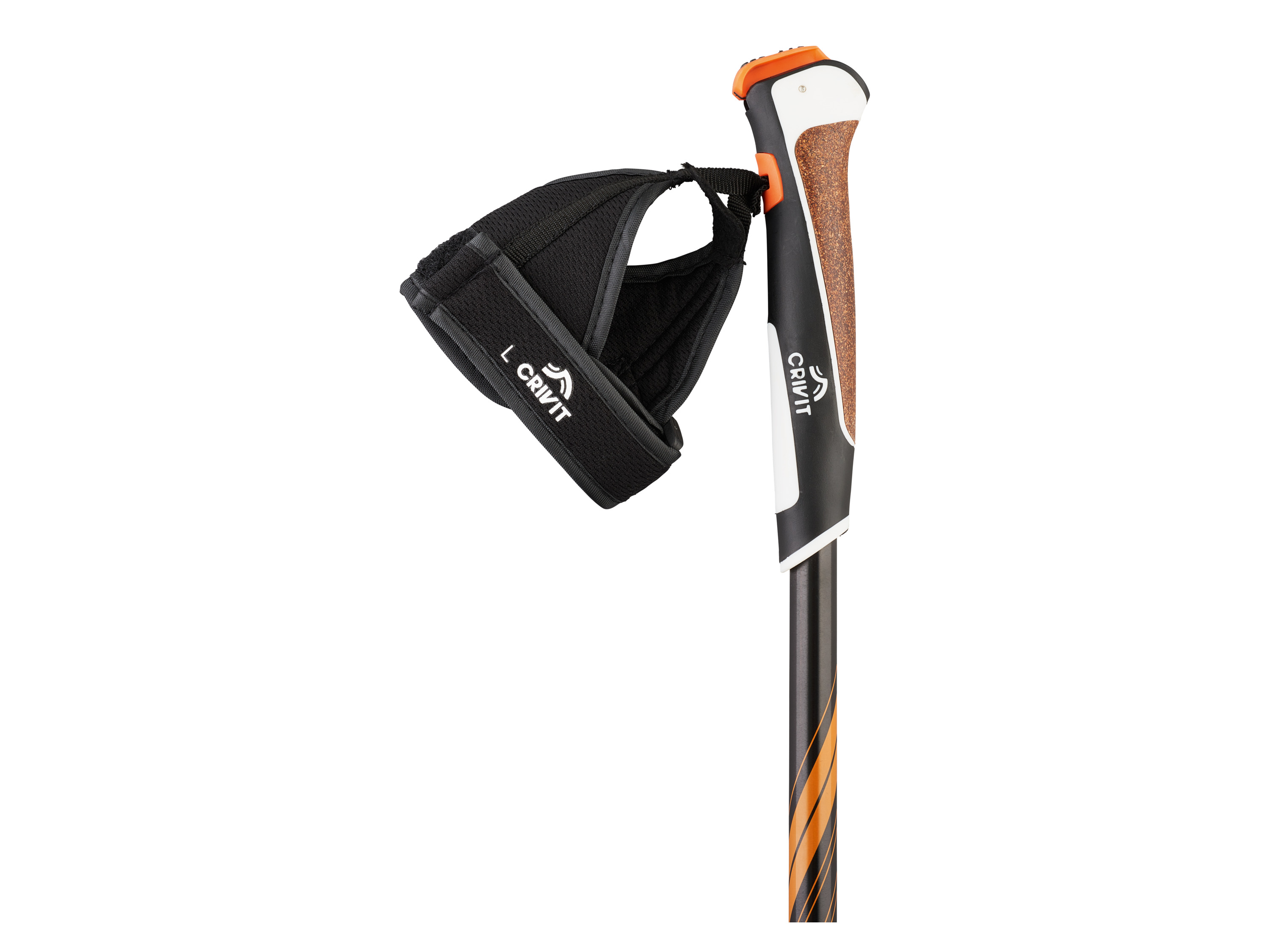 Thumbnail - CRIVIT Nordic-Walkingstöcke Carbon (schwarz/orange)