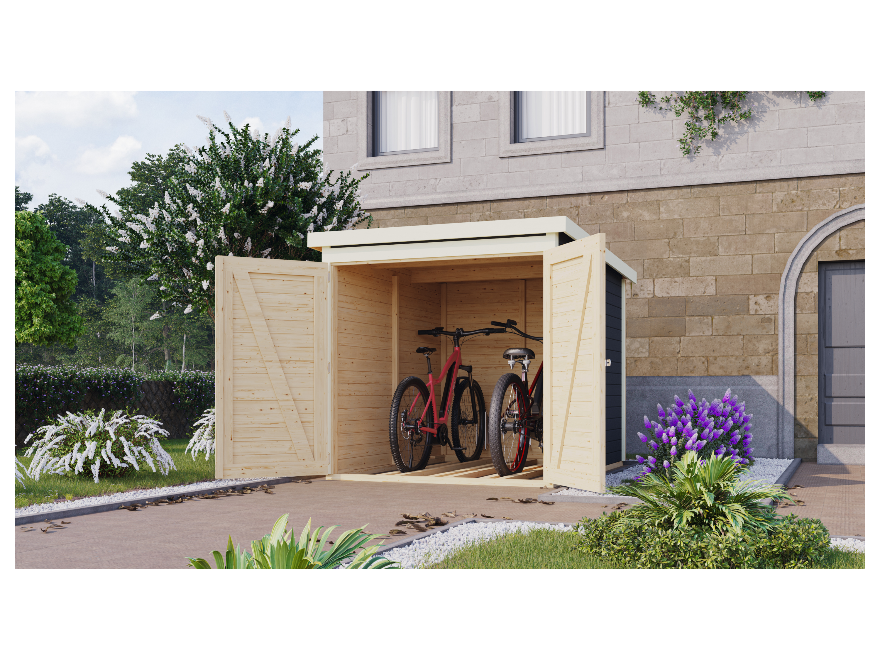 KARIBU Fahrradgarage (terragrau)