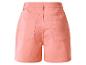 Pfirsichfarbene Damenshorts mit Gesäßtaschen, Rückansicht