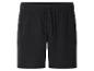 Schwarze Herren-Musselin-Shorts mit elastischem Bund und Kordelzug
